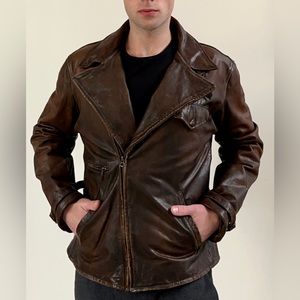 Timeless, Edgy, and Preppy-
Vintage Polo Ralph Lauren Leather Biker Jacket